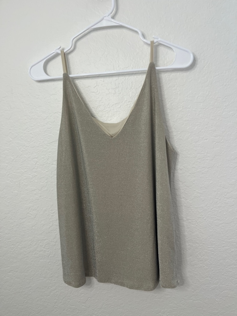 Amazon Metallic Taupe V-Neck Camisole